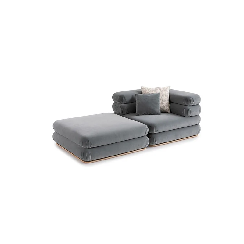 Sofa Large Apartment Villa Free Combination Module Sofa Color Matching Lamb Wool Fabric