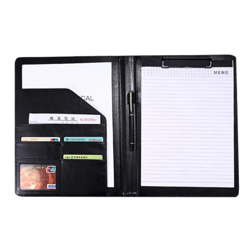 

Multi-Function A4 Leather Folder Professional Office Document Organizer for Contracts Business Document Holder & Meetings