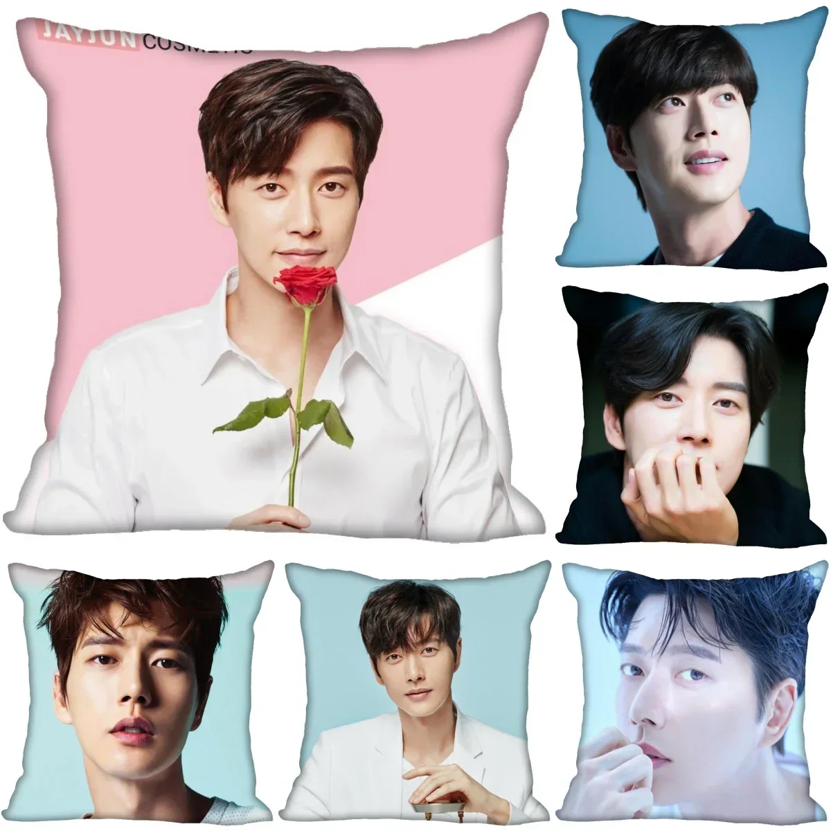 KPOP Park Hae Jin Pillow Cover Bedroom Home Office Decorative Pillowcase Square Zipper Pillow Cases Fabric Eco-Friendly 0824