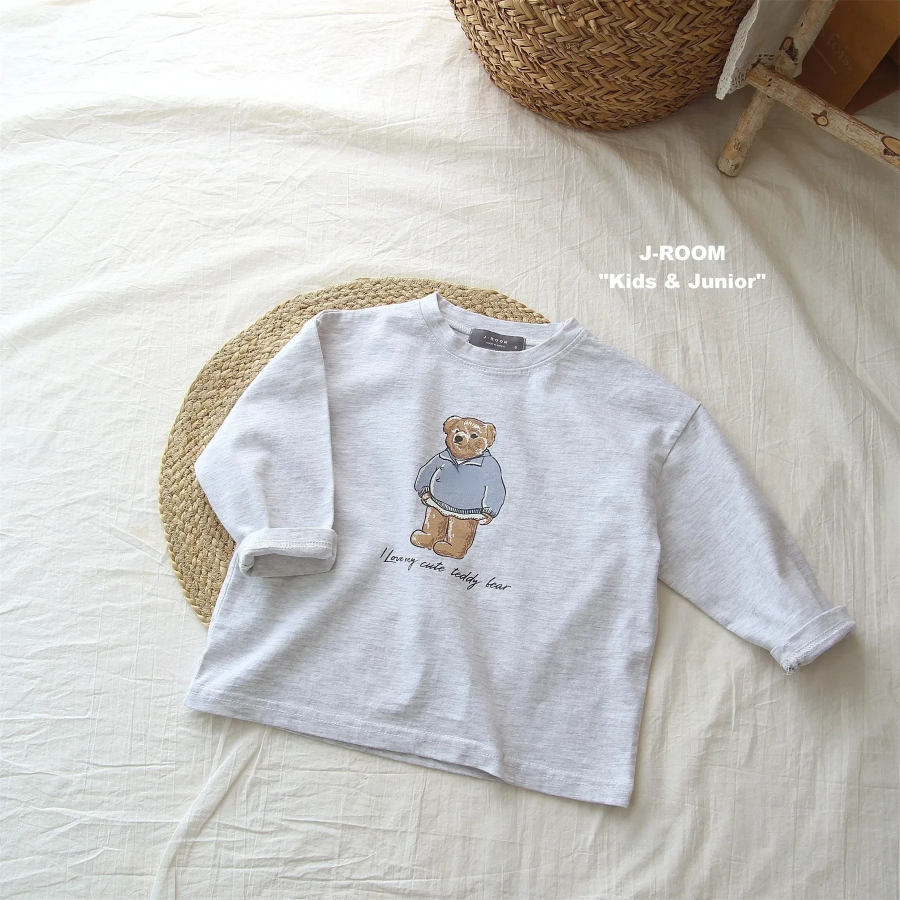 Baby Girls Boys Long Sleeve T-shirt Cartoon Bear Shirts Kids Top Tees 2024 Spring Summer Children\'s Korean Style Clothing