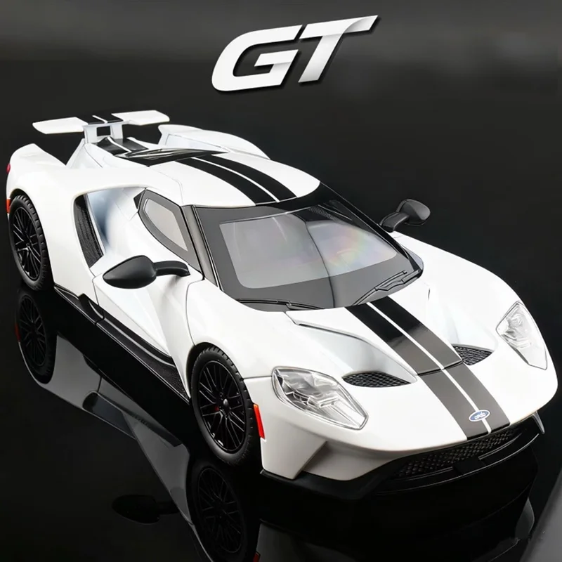 

1:24 Ford GT Alloy Sports Car Model Diecasts Metal Racing Vehicles Car Model Simulation Sound and Light Collection Kids Toy Gift