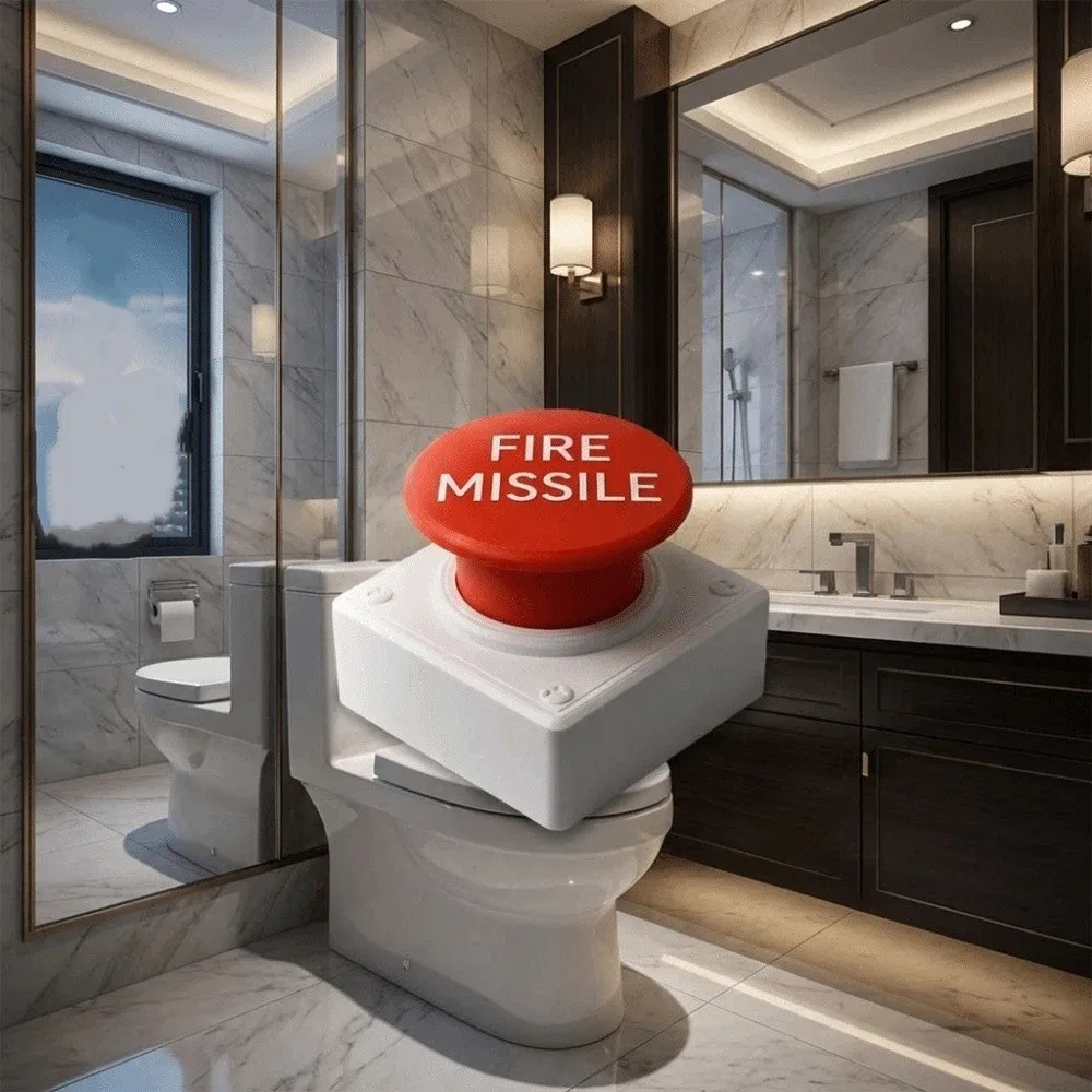 Stylish Space-Themed Toilet Tank Press Button Solid Reliable Material Smooth Pressing Experience Flush Replacement Button
