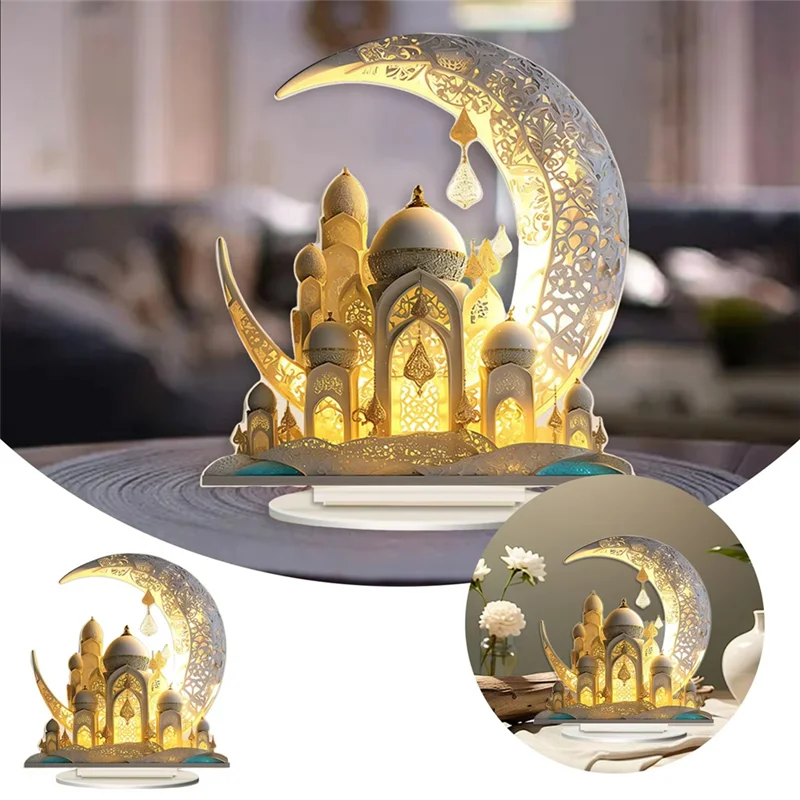 ABRE-Charm Home Decor Moon Holiday Decorazione da tavolo Aggreko Wear Decorative Room Display Decorazioni piatte in acrilico 2D