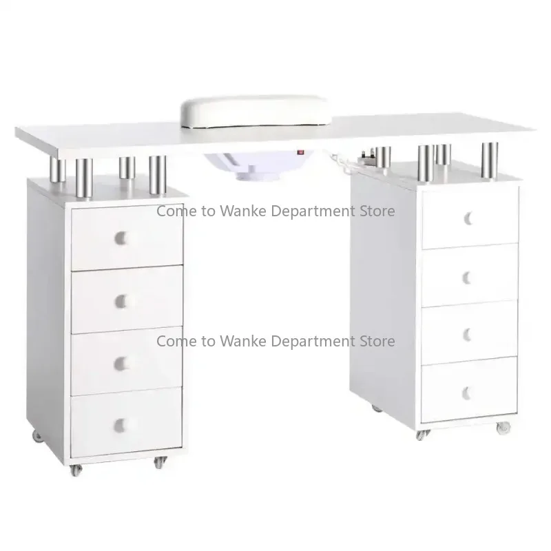 

Modern Design Salon Manicure Furniture Desk beau Pink Nail Salon With Dust Collector