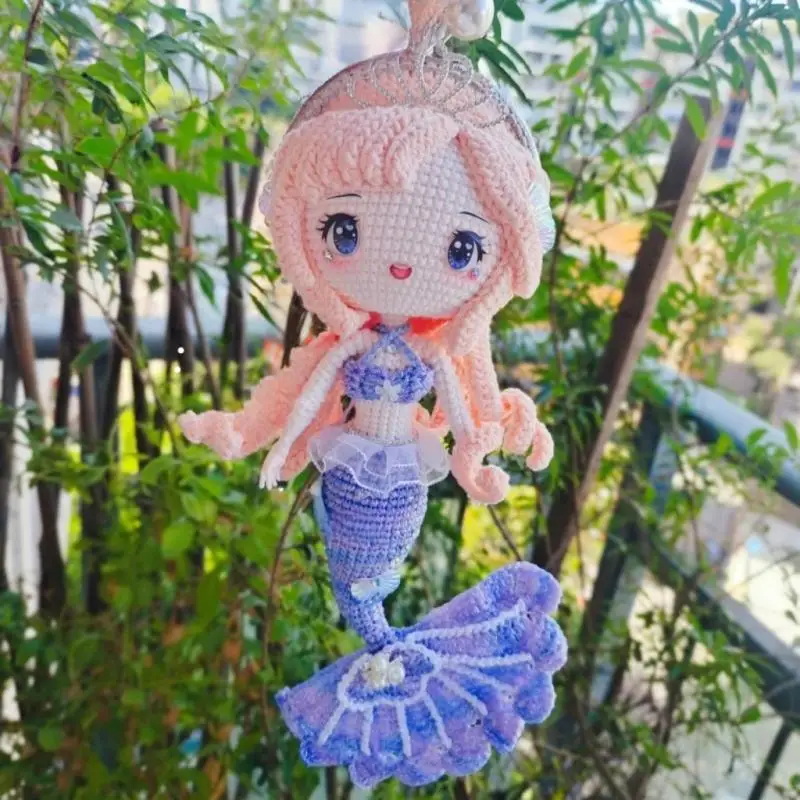 

Пряжа ручной работы Вязание крючком Кукла Мечта Бабочка Русалка Золотая сумка Портмоне Сумка через плечо Игрушка для всех возрастов