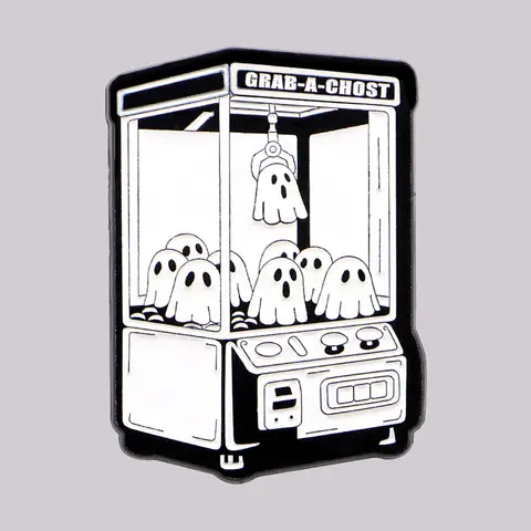 귀여운 유령 에나멜 핀 수집 금속 만화 브로치 배낭 모자 가방 칼라 옷깃 배지 쥬얼리 액세서리 친구 선물