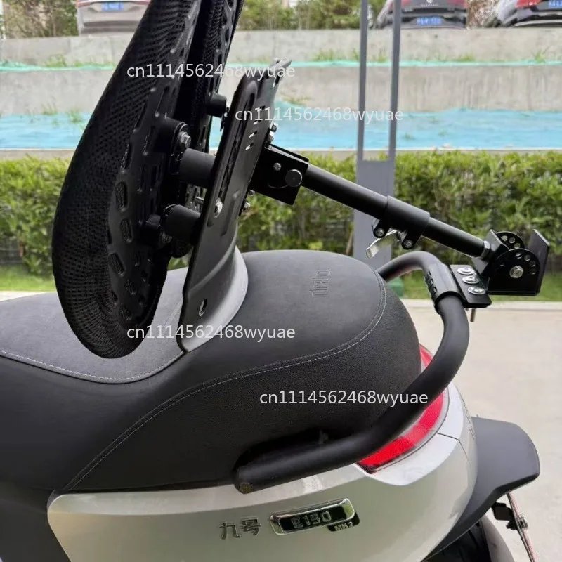 Waterproof, breathable, shock-absorbing, and lumbar support device for electric vehicles - adjustable and retractable backrest