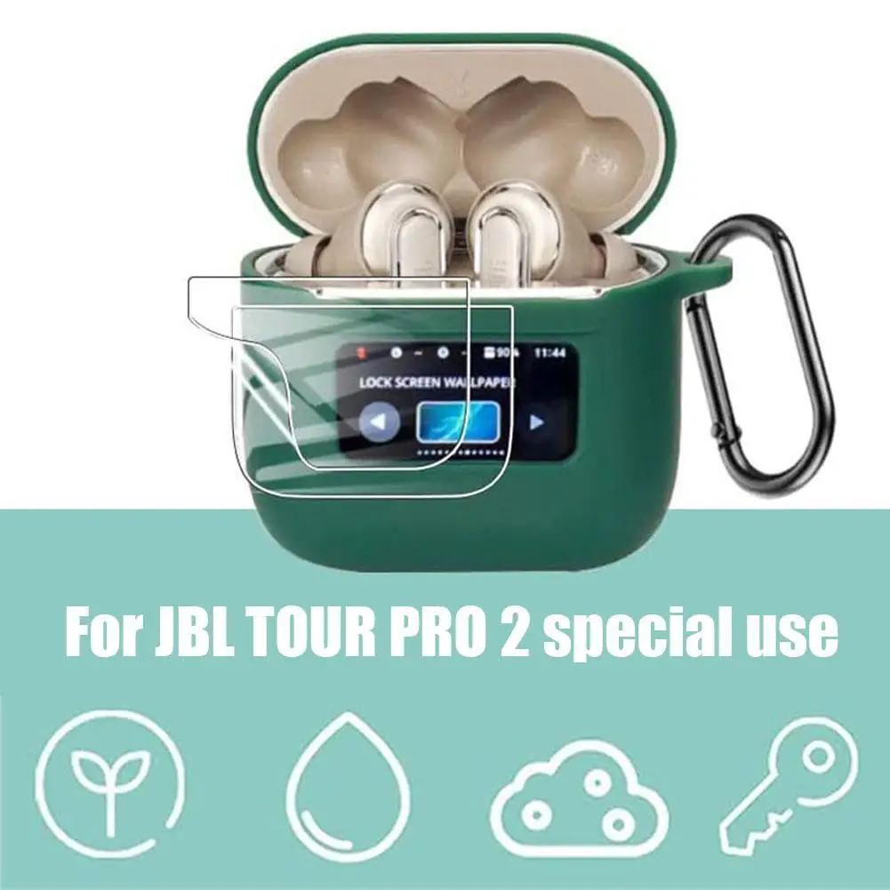 Suitable For JBL TOUR PRO 2 Bluetooth Earphones Intelligent LCD Screen Film Protective Film TPU Hydrogel Film Soft Film