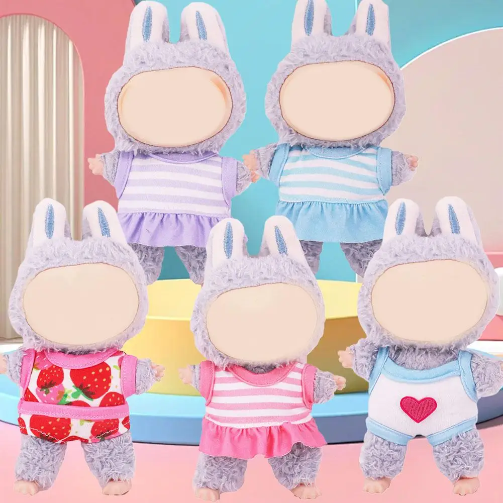 17cm Doll's Clothes For Labubu Cute Mini Swimsuit Outfit Clothing Accessories Holiday Gifts For Labubu Doll Changing Clothes