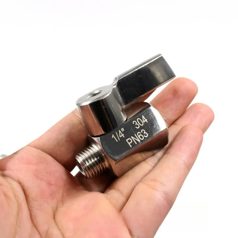 304 Stainless Steel Mini Ball Valve 1/8 1/4 3/8 1/2 3/4 1 NPT BSP Female Male Thread 2 Way for Water Oil Acid
