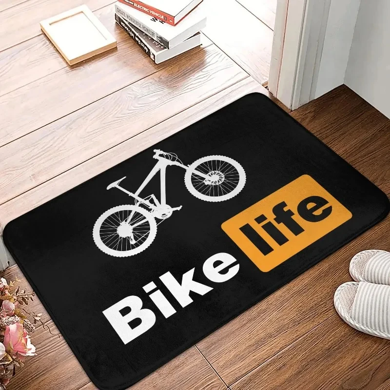 VIKAMA Tapete para bicicleta, tapete para porta de entrada ao ar livre, antiderrapante, lavável, para cozinha e banheiro, decoração para casa