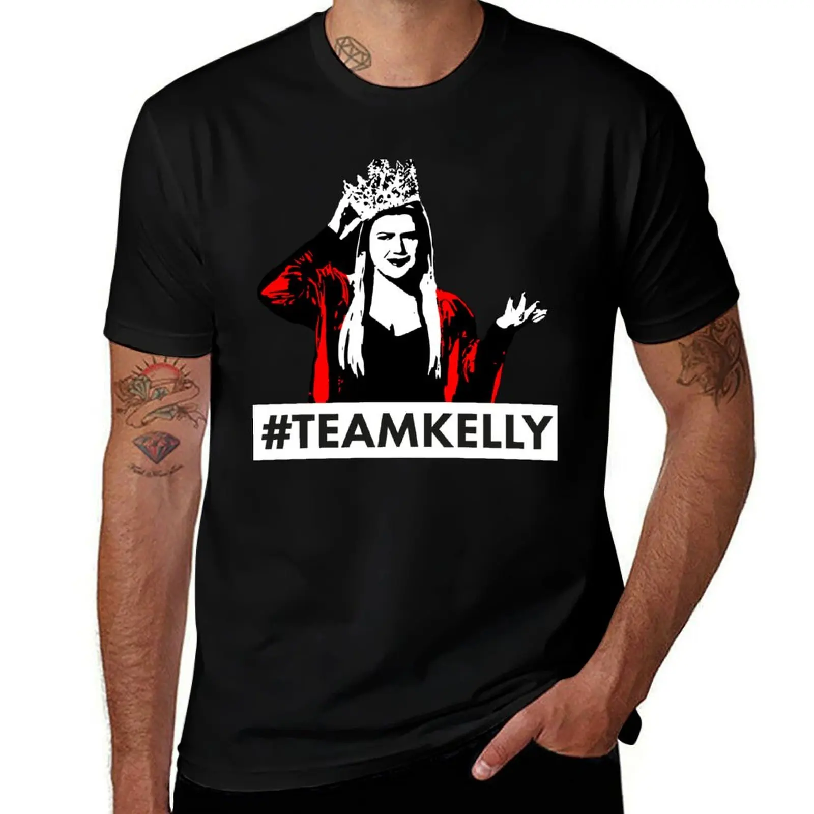 

TEAM KELLY CLARKSON T-Shirt T-shirts man customs topping street wear Men's t shirts