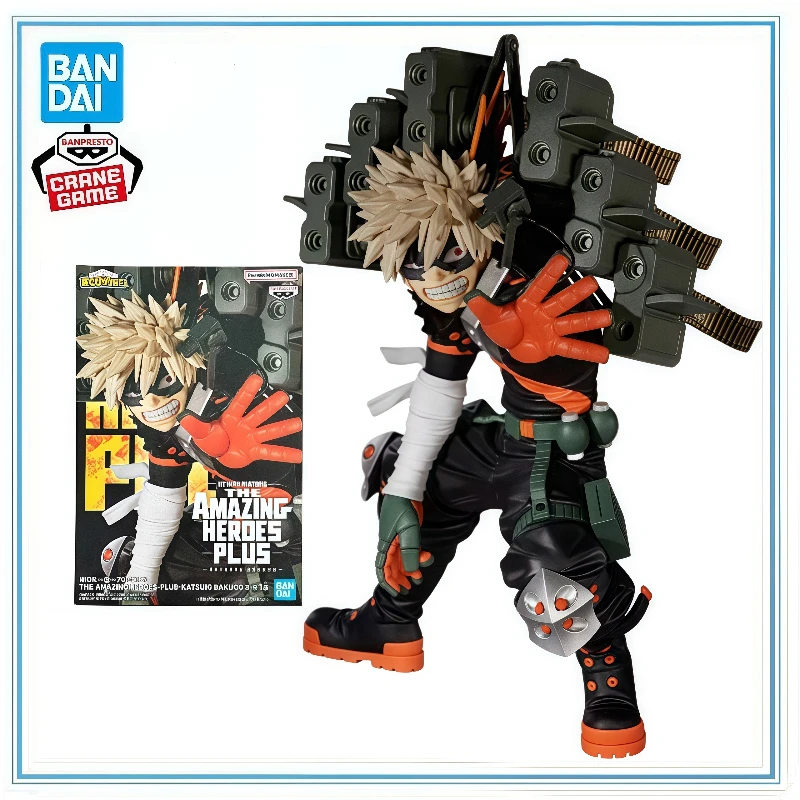 

BANDAI в наличии, натуральная BBANPRESTO My Hero Academy THE AMAZING HEROES PLUS Vol.2 Bakugou Katsuki, аниме, мультяшные подарки, игрушки, модель