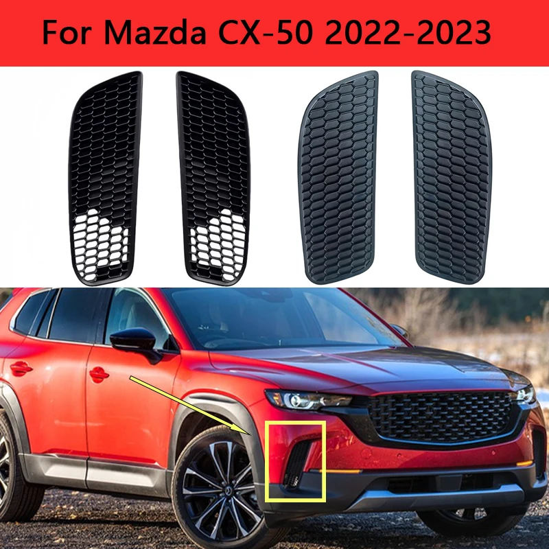 

Car Front Bumper Air Vent Grille Rear Bumper Mesh Decorative Cover Foglamp Cover Fog Lamp Cover For Mazda CX-50 2022-2023