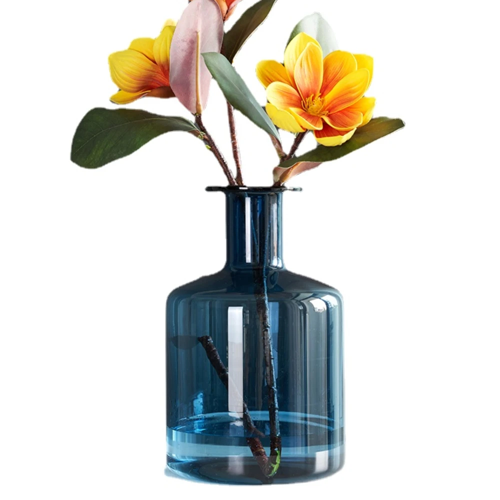 

Контейнер для одного искусственного цветка, маленькая французская стеклянная ваза, креативное украшение для обеденного стола, настольное украшение