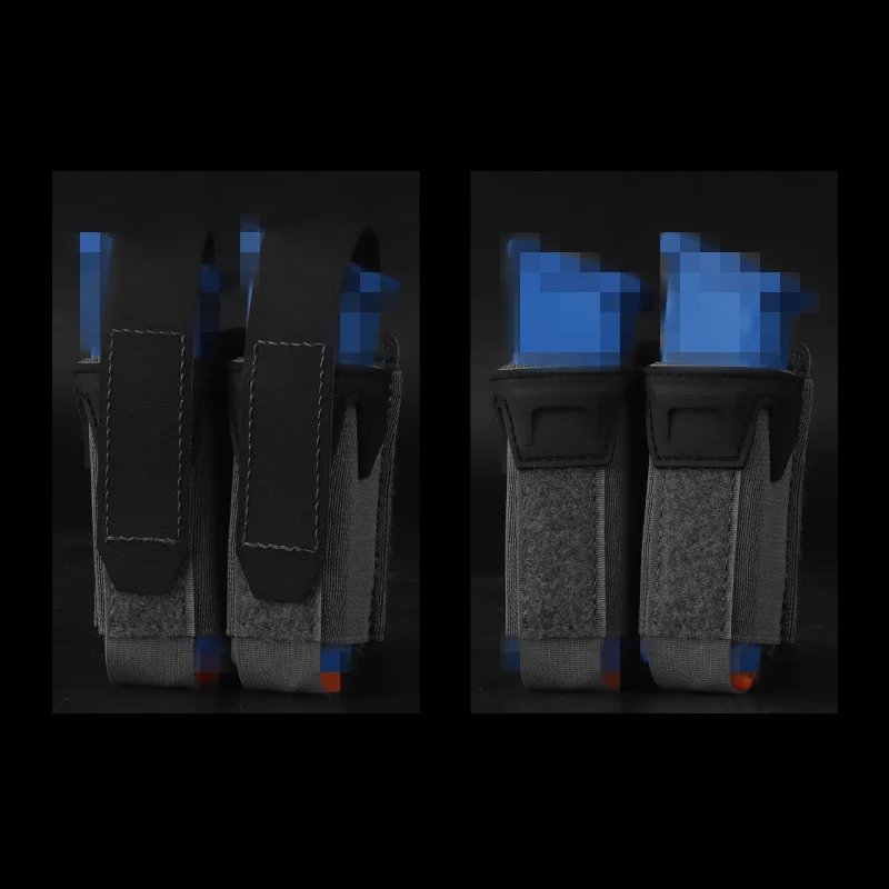 Podwójna kabura na magazynki 9mm serii K |    Niskoprofilowy uchwyt na pistolet kompatybilny z systemem MOLLE |   Sprzęt do eksploracji dzikiej natury