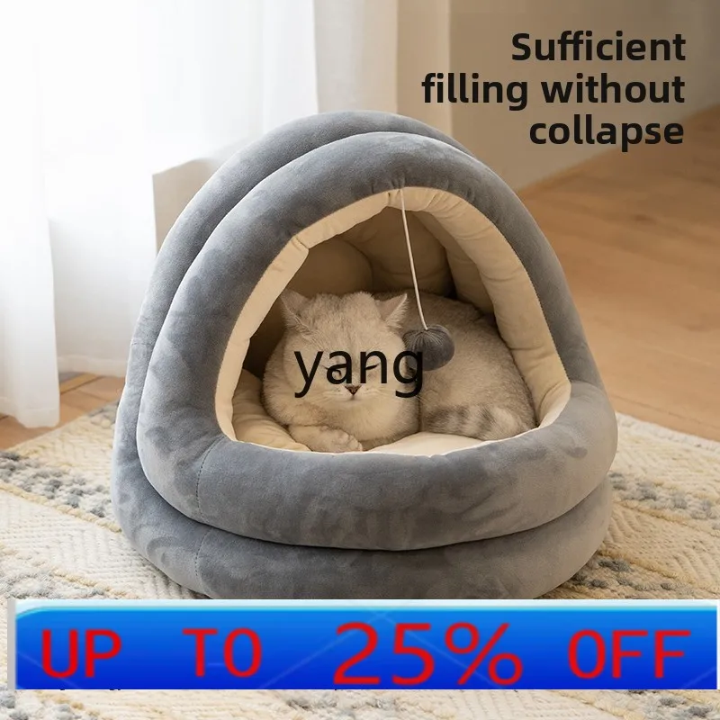 

cx winter warm cat semi-closed thickened cat bed four seasons universal security pet nest