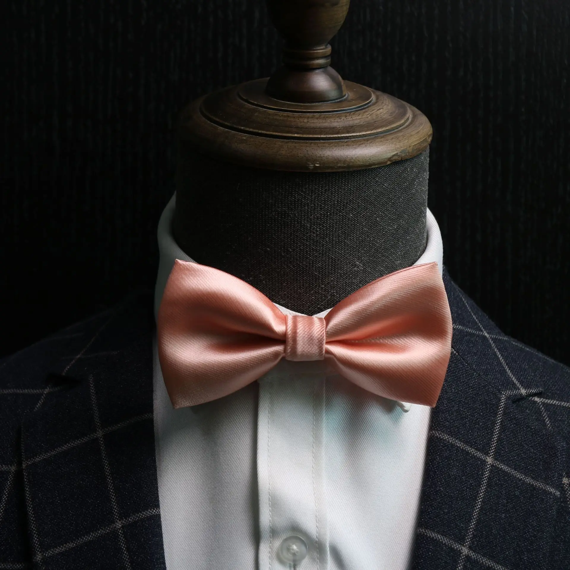 

Hot solid color men's bow tie, solid/plaid bow tie, men's bow tie for groomsman and groom, suitable for men's weddings, parties