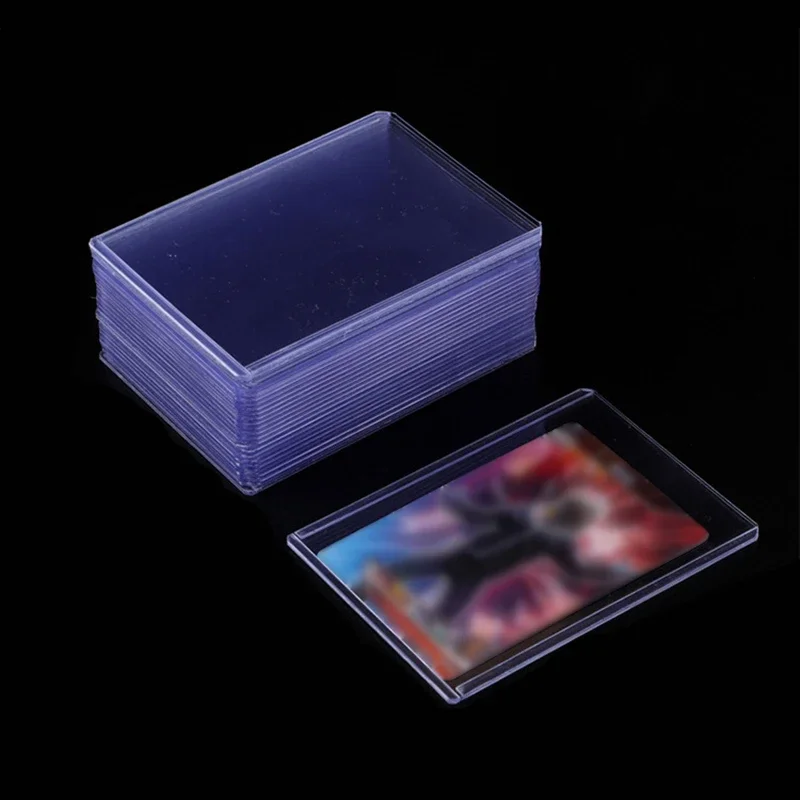 Transparent PVC Toploaders Protective Sleeve for Collectible Basketball Sports Cards 35PT Game Kpop idol Card Holder 3x4inch