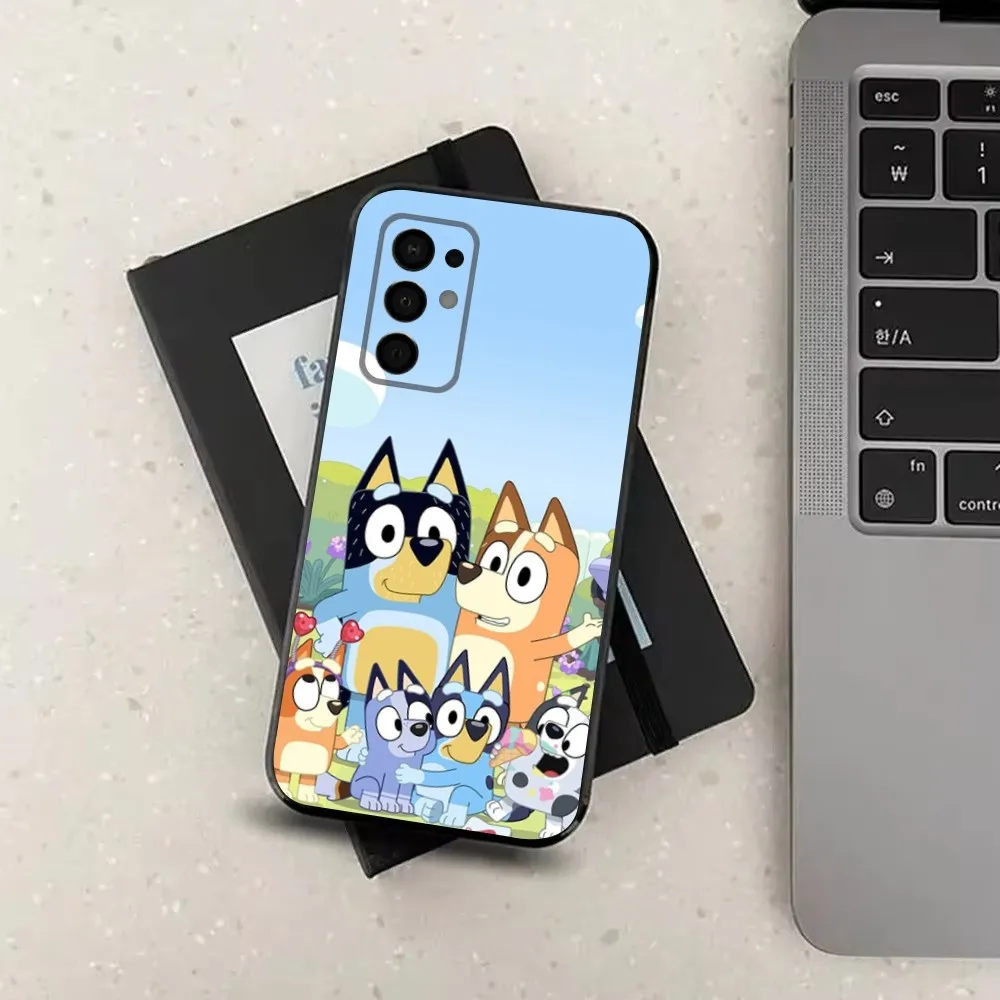 Cute B-Bluey-s D-Dog Cartoon Phone Case For Samsung Galaxy A91,A80,A73,A72 ,A71,A53A52,A32 ,A31A22,A21s,A20,Black Cover