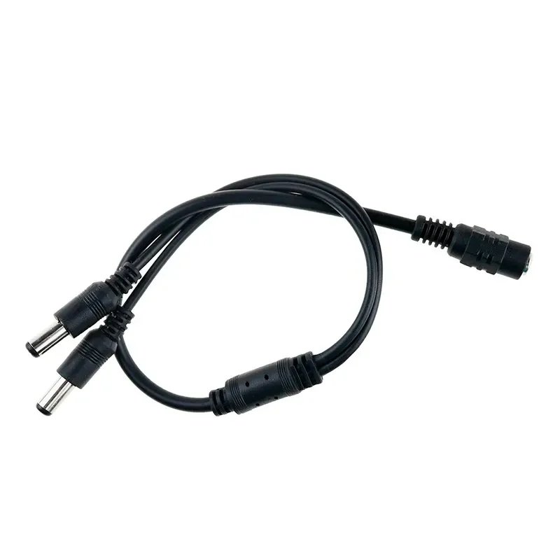 แจ็คไฟ DC 5.5x2.1mm DC สายไฟ1ตัวเมียไปยัง2,3อะแดปเตอร์แยกปลั๊กตัวผู้6,8 4,5สำหรับกล้องวงจรปิดและแถบไฟ LED