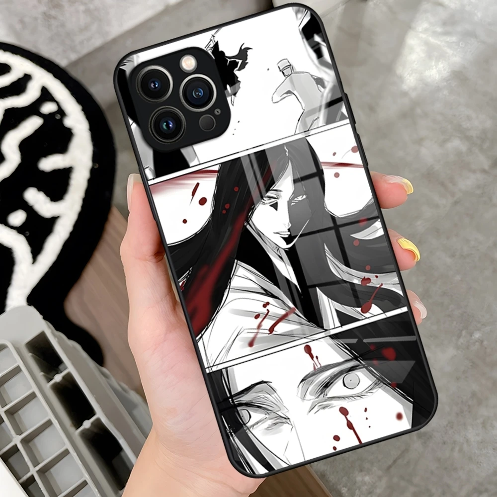 Unohana Retsu B-Bleach Phone Case For IPhone 16 15 Pro 14 13 12 11 Mini X XS XR Max 6 8 Plus SE 2020 Glass Design Cove