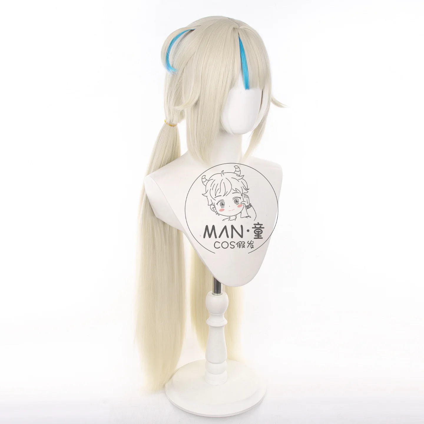 Parrucca cosplay virtuale YouTuber Gawr Gura Sameko Saba parte superiore del cuoio capelluto Halloween