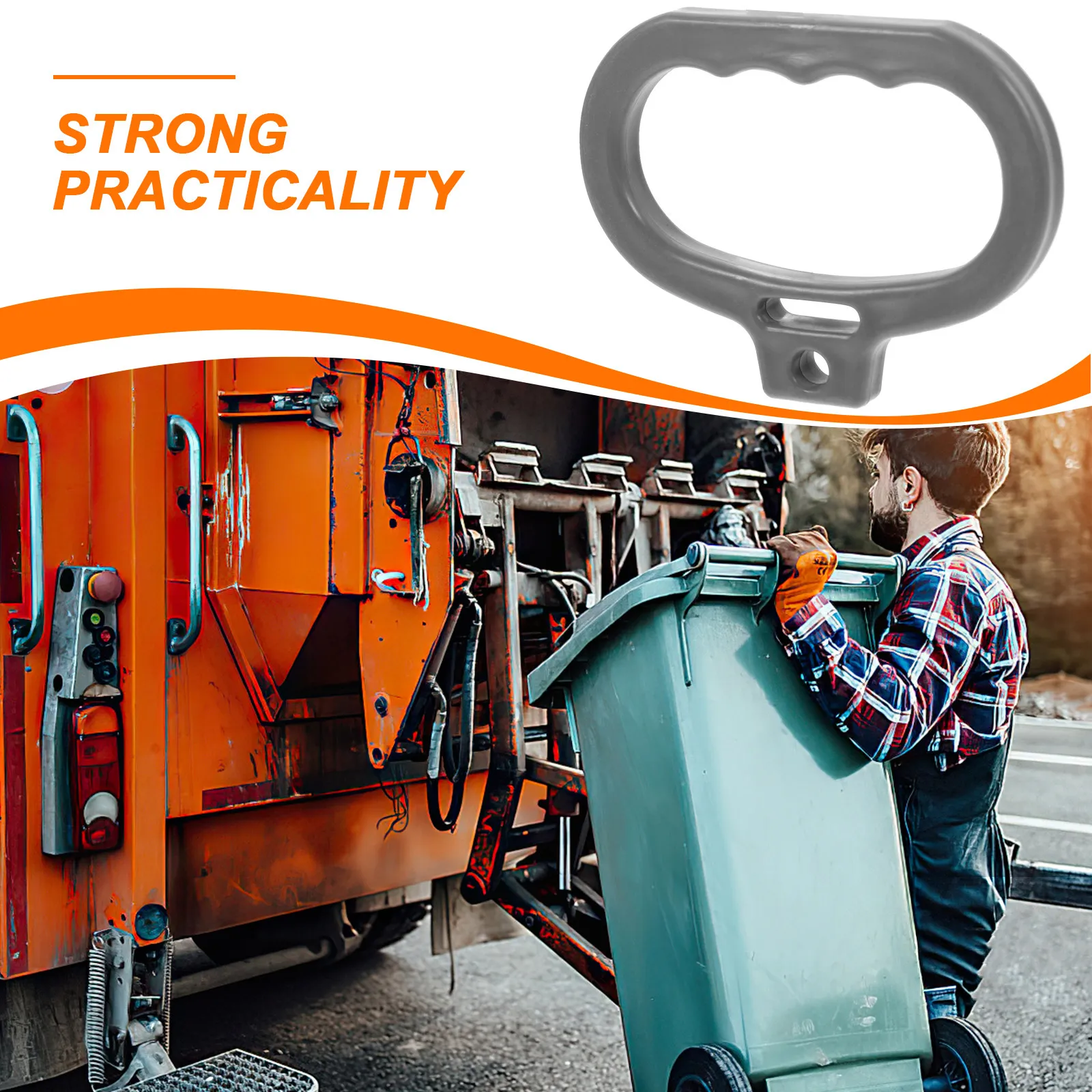 Trash Can Handle Ring Multi-Functional Durable Replacement Garbage Can Handle Pull Ring for Public Bins and Carts