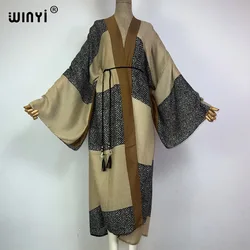 WINYI kimono europa nadruk Retro boho kaftany dla kobiety elegancki kardigan seksowna wakacyjna sukienka maxi plaża strój kąpielowy wieczorowa