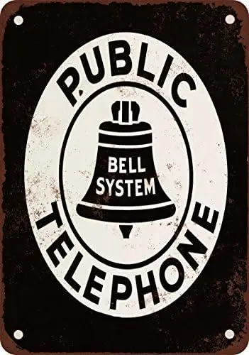 Unoopler Bell System Public Telephone Vintage Look Reproduction Metal Tin Sign es-aluminum