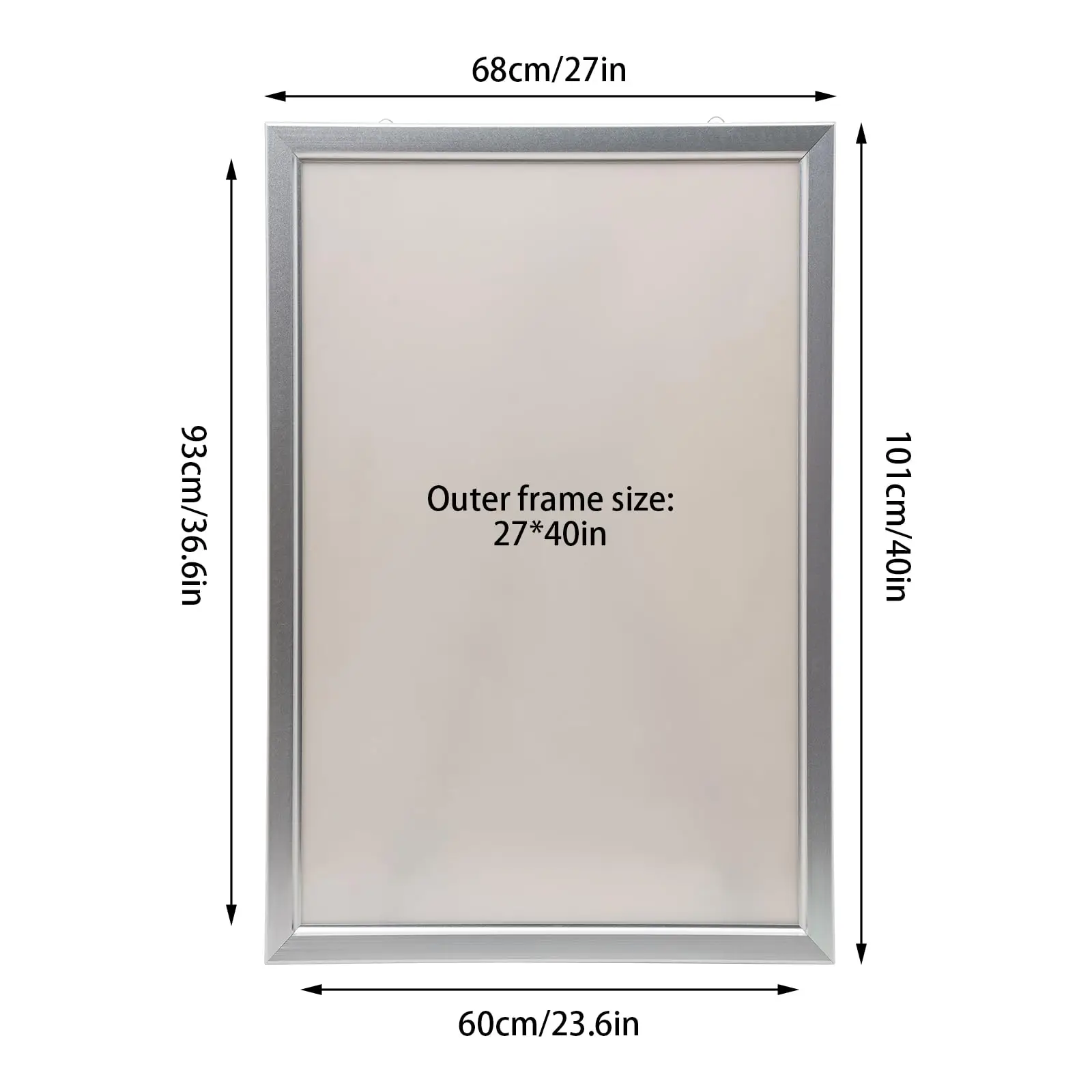 LED Movie Poster Frame 27 x 40, Wall Mounted Poster Frame LED Light Box Backlit Movie Lightbox Theater Advertising