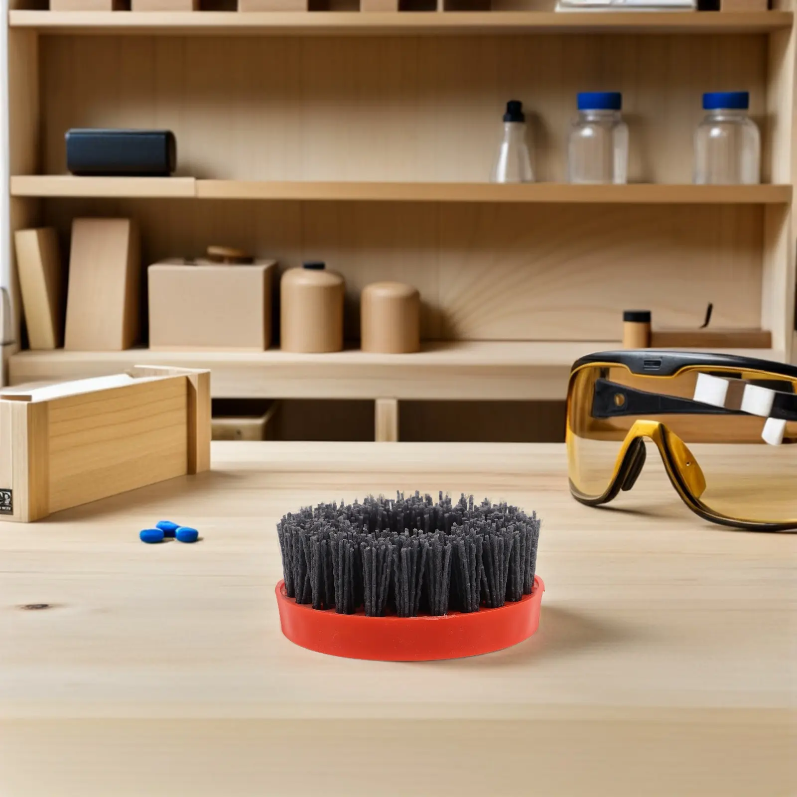 High Efficiency Stone Polishing Brush 58 Inner Diameter Abrasive Nylon Bristles Rust Removal Surface Prep Tool view 4