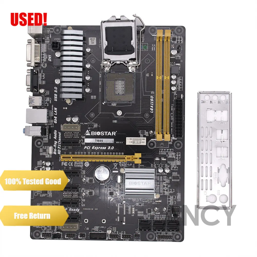 

6PCI-E Professional mining BTC PRO for Biostar TB85 Desktop Motherboard B85 LGA 1150 DDR3 16G SATA3 USB3.0