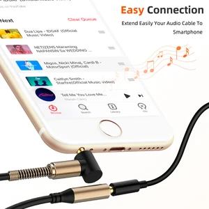 Aux male audio for female extension cable, 90 degrees right angle, auxiliary cable for high quality PC, 3.5mm jack 8 Main Sales Gift for 90 Years Lady - №8