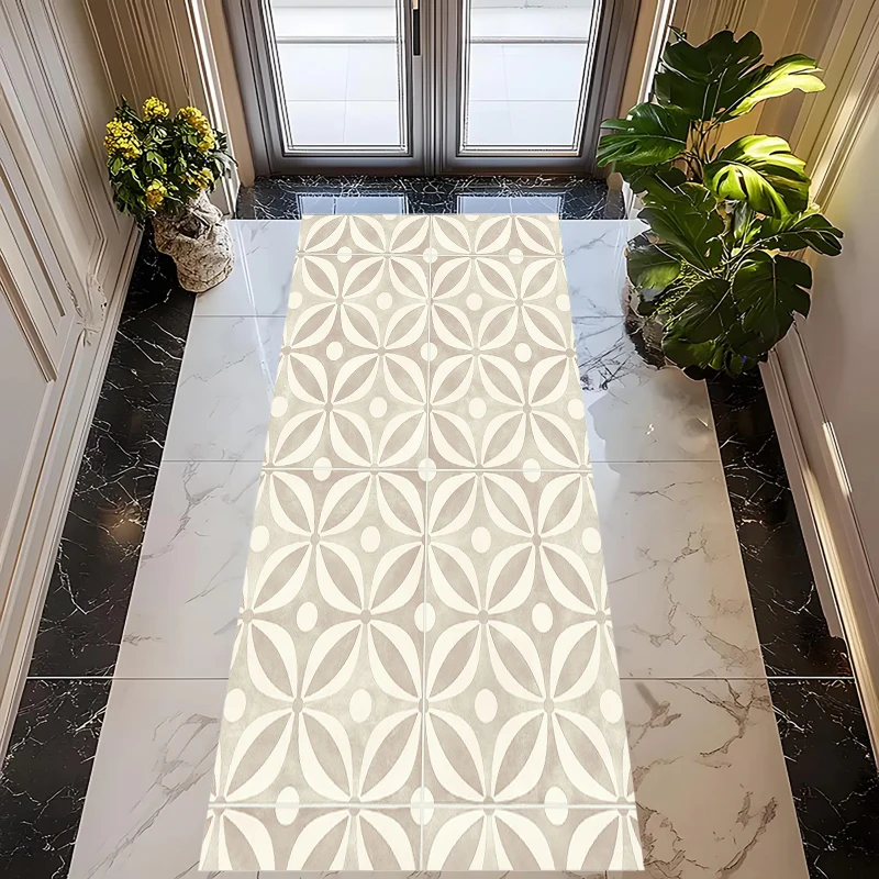 ヴィンテージグリーン幾何学模様タイルパターンランナーラグプリ - Commercial Kitchen Tile Flooring のレビューと価格