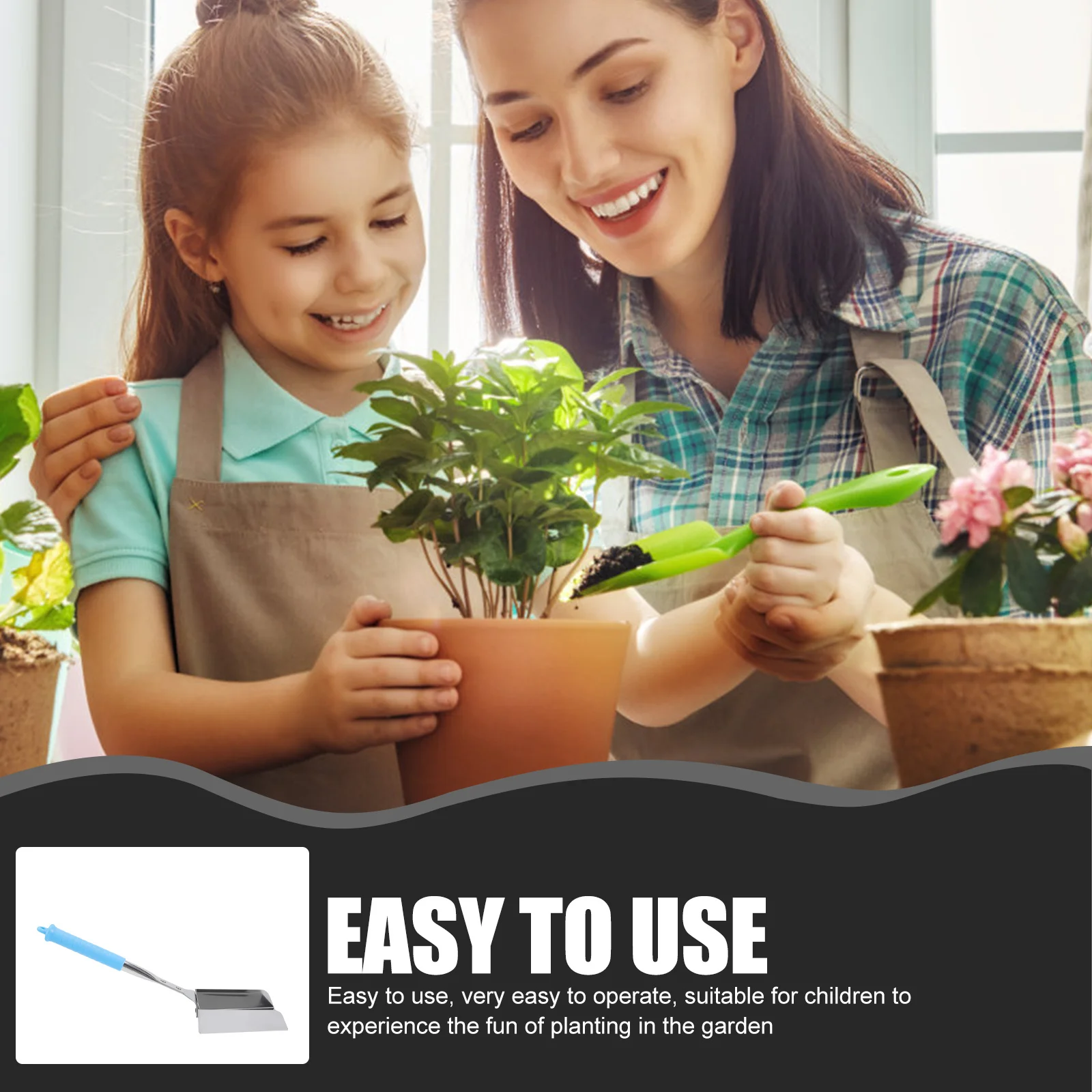 

Bonsai Soil Shovel Reusable Stainless Steel Gardening Tool Portable Small Soil Shovel for Garden Planting Transplanting