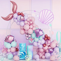 120PCS Pink Mermaid Balloon Garland Arch Set Wedding, Birthday, Party, Anniversary, Graduation Decoration
