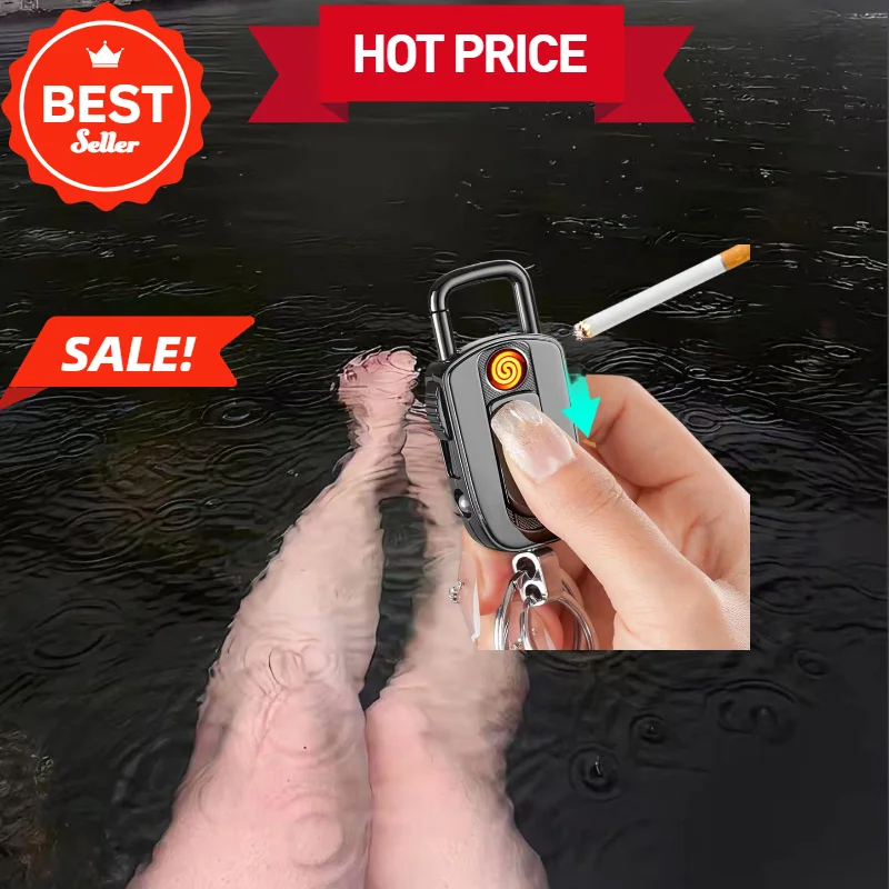 

Новинка 2025, металлическая ветрозащитная зажигалка с зарядкой через USB, креативная зажигалка с вольфрамовой проволокой, аксессуары для курения, брелок-фонарик