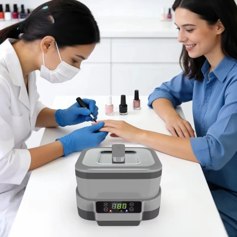 Low Noise 1.2L Commercial Nail Tools Ultrasonic Cleaner for Bottle Nipple Oral Instruments Hairdressing Tools