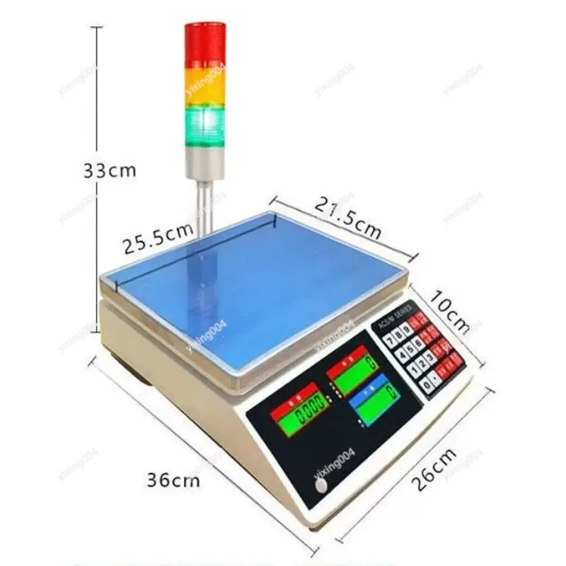 Counting Weighing Scale with 3-color Light, Upper and Lower Limit Alarm Weighing Platform Scale