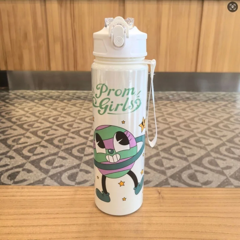 750 مللي زجاجة ماء بلاستيكية كرتونية عالية الجودة كوب ماء رياضي مانع للتسرب غلاية ماء لطيفة هدايا عيد الميلاد وأعياد الميلاد