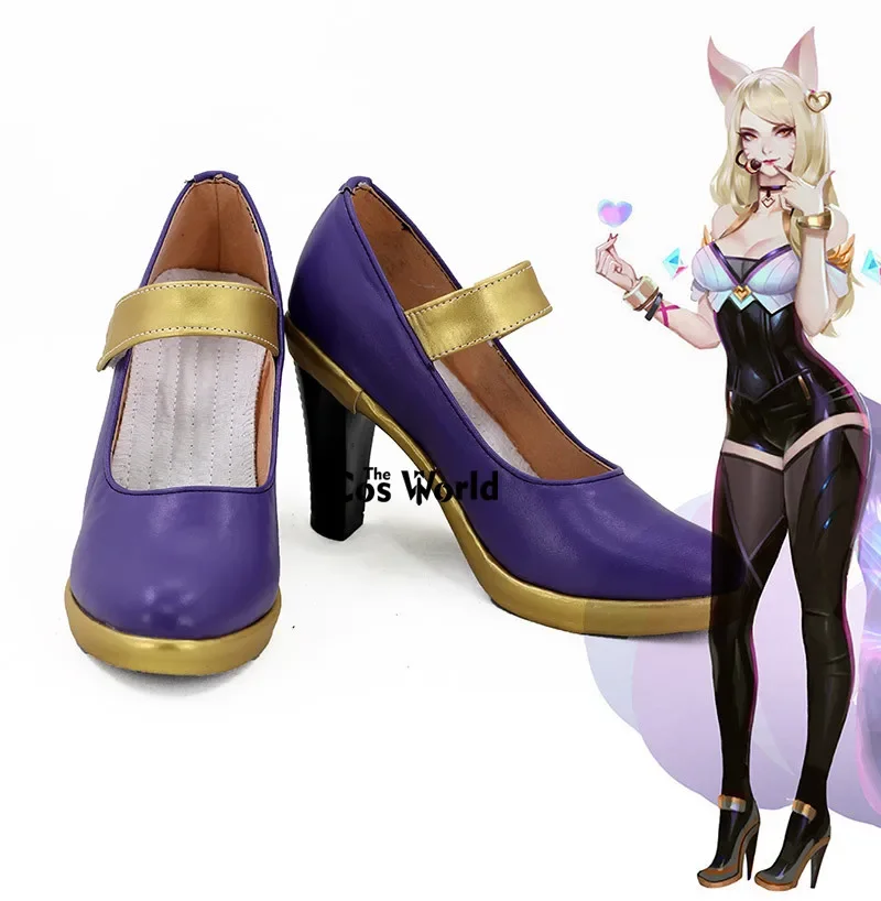 Cosplay KDA Girl Group Lisica Dziewięcioogoniasta Ahri Gry Personalizowane Buty Cosplay na Wysokim Obcasie 4 Kolory