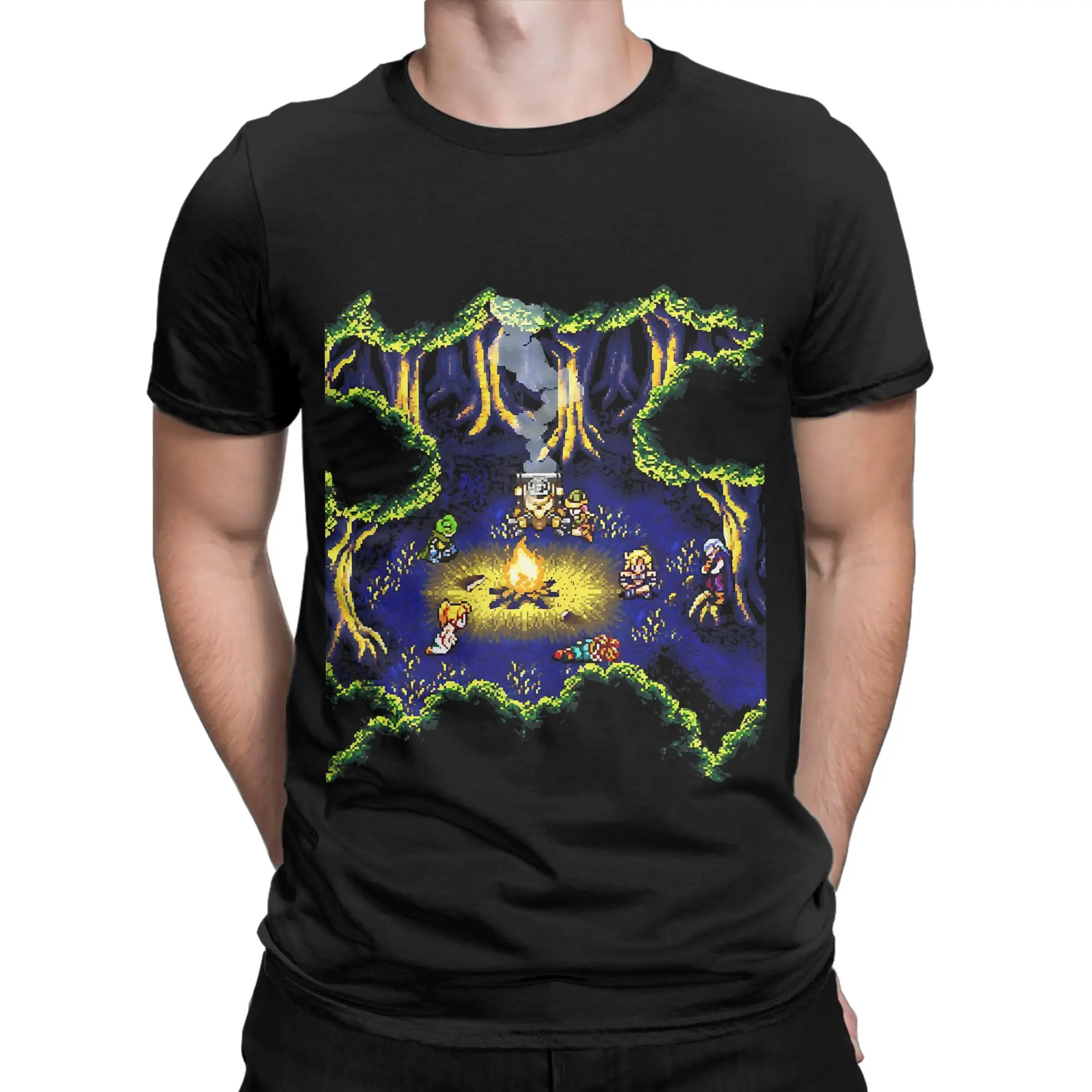 Fionas Forest  Chrono Trigger Funny Graphic 100% Cotton T-Shirt Chrono Trigger Tops Tees For Men
