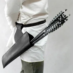 Medieval Archer Archery Hip Quiver Avarian Hunter Cosplay Costume Accessory PU Leather Arrow Holder Bag LARP Halloween Props