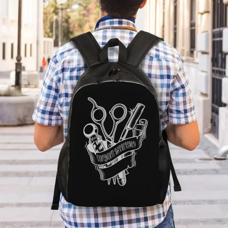 Personalized Gentmens Backpacks Men Women Fashion Bookbag For School College Hairdresser Barber Tools Bags MN1
