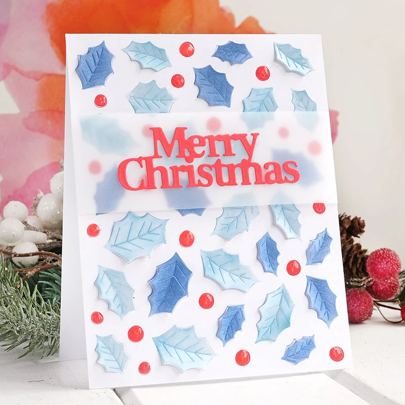 2024 July New Merry Christmas Print Word Metal Cutting Dies and Scrapbooking For DIY Crafts Greeting Card Making no Clear Stamps