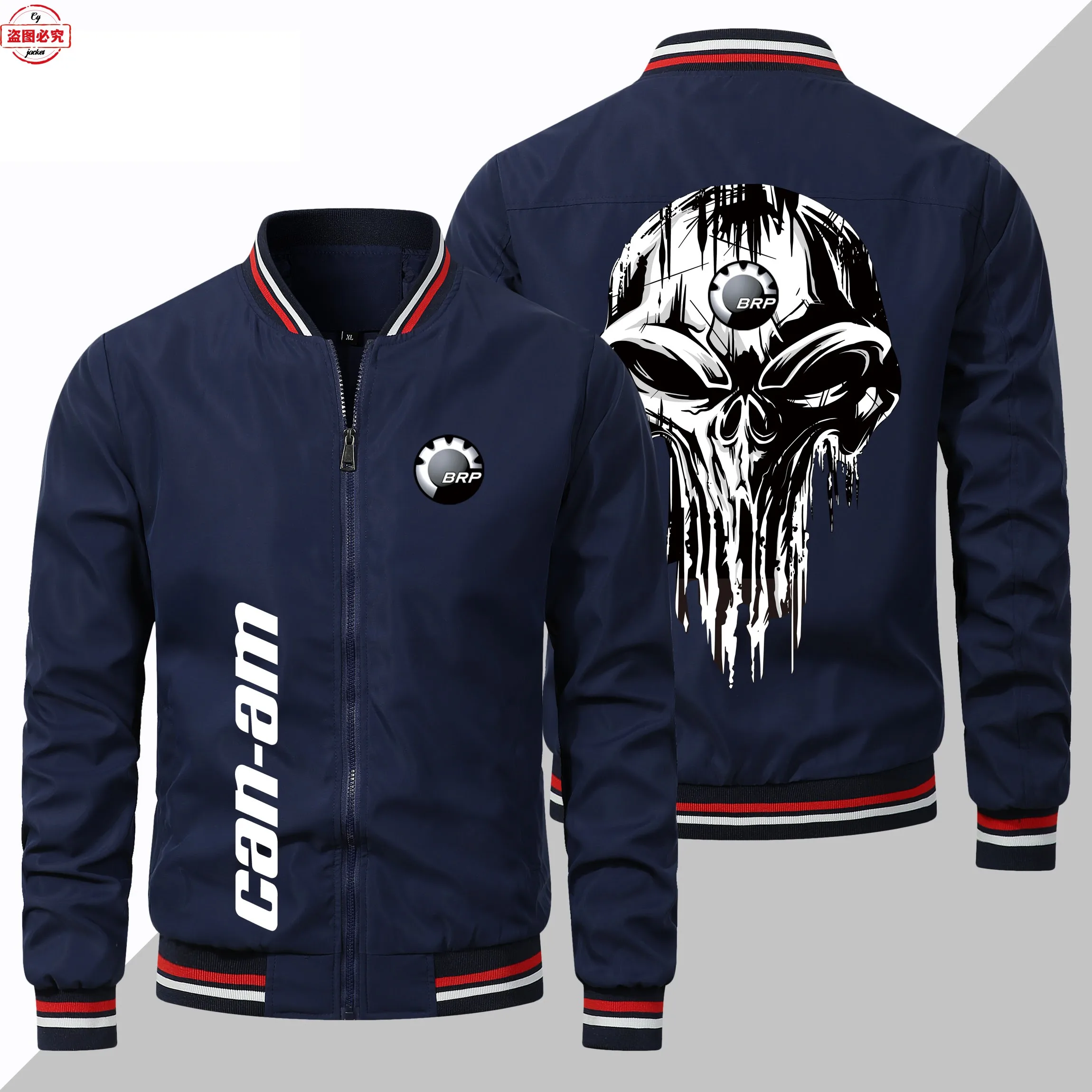 Racing suit CAN-AM motorcycle logo locomotive jacket loose long-sleeved top stand-up collar jacket group cycling suit