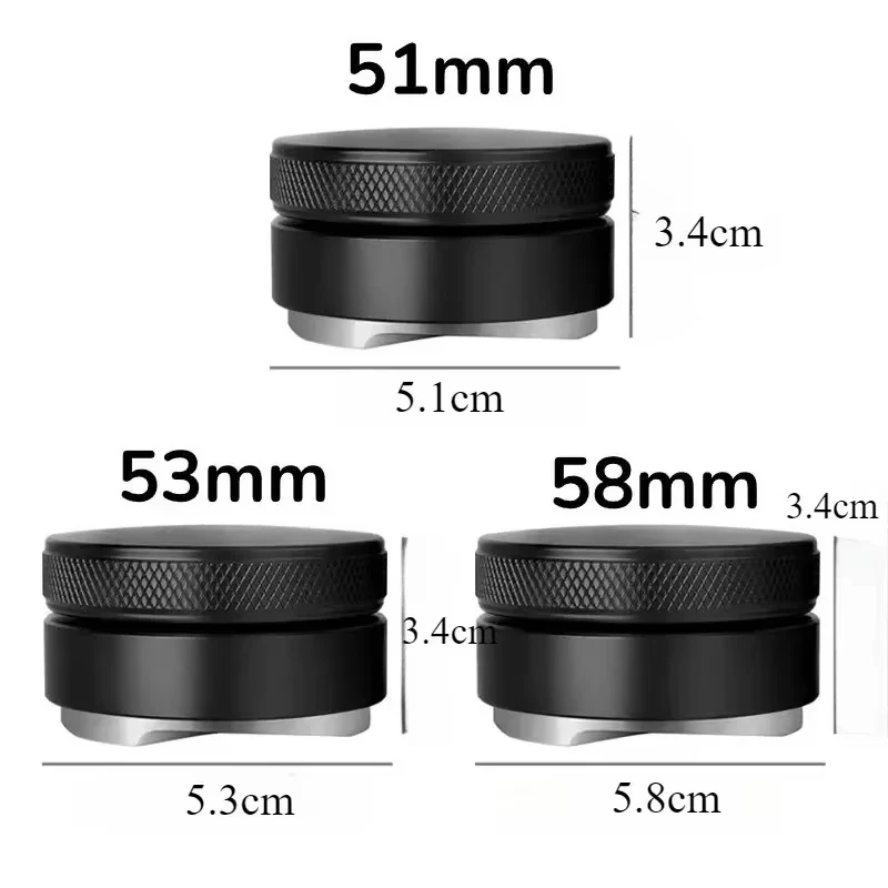 موزع القهوة المحمول 3 منحدرات بزاوية أدوات توزيع الاسبريسو من الفولاذ المقاوم للصدأ لمرشح القهوة 51 مم 54 مم 58 مم