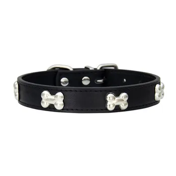 Bone Leather Durable Pet Dog Collars Puppy Pug Collars for Small Large Dog Chihuahua Cat Accessories Pet Collar for Small Dogs 4