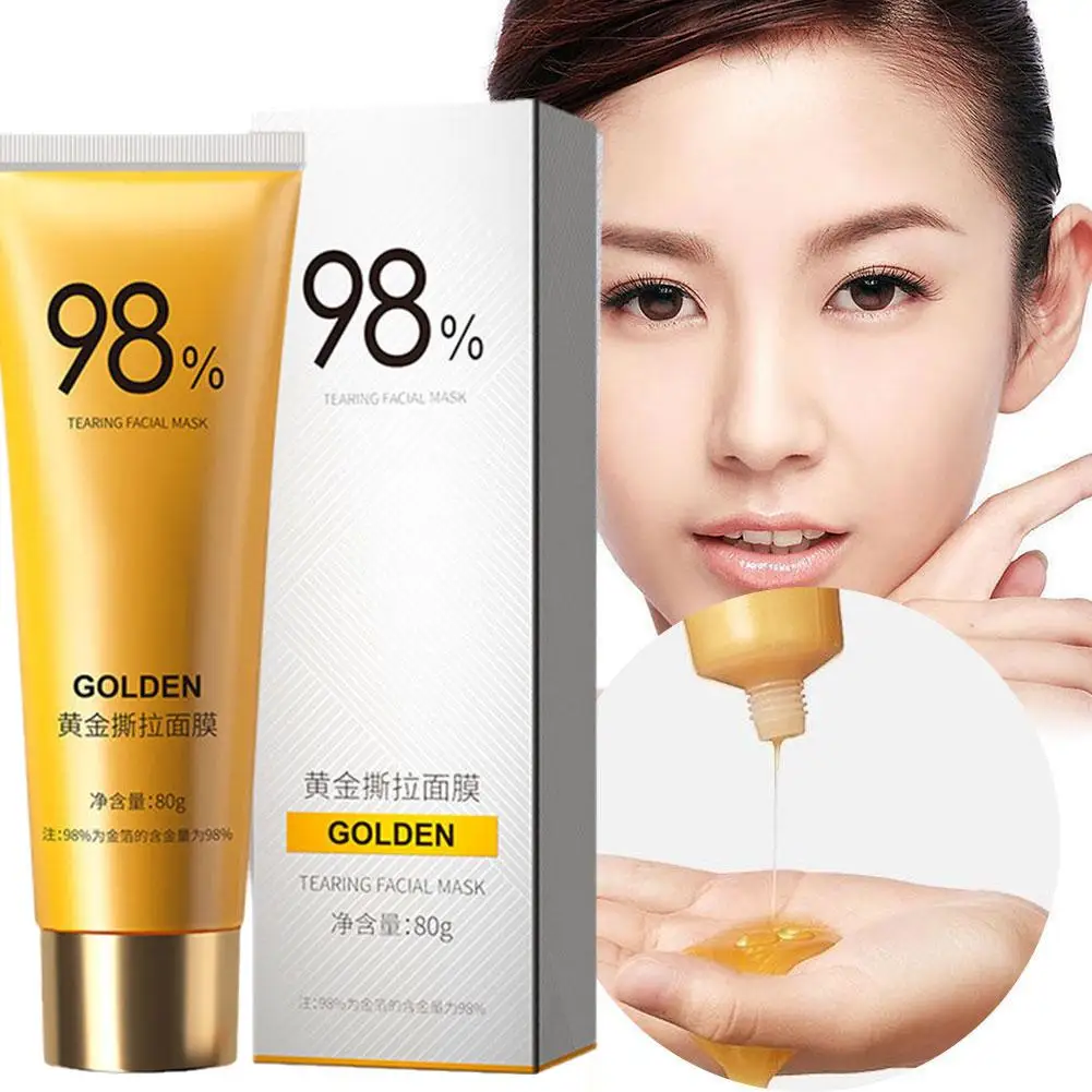 5PCS 24k Gold Foil Peel-Off Masque Firming facial mask for Women 98% Beilingmei Gold Foil Peel-Off Mask for Rough Large Pores